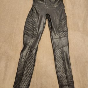 SPANX Leather-look Moto Legging (large)